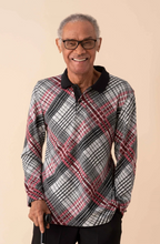 Load image into Gallery viewer, Men Adaptive Polo Long Sleeve