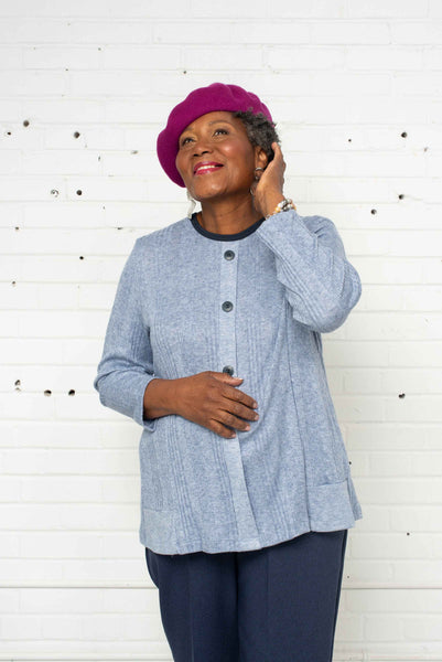 Ladies Adaptive Top Fake Cardigan