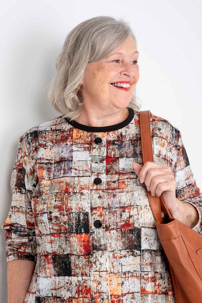 Ladies Adaptive Top Fake Cardigan