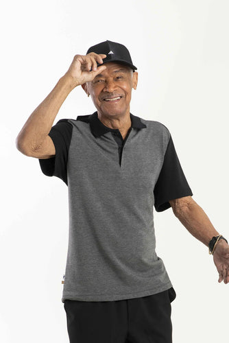 Mens Adaptive Polo, Contrasting Front Mix