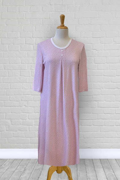Ladies Adaptive Nightgown, Crew Neck, 2 Buttons
