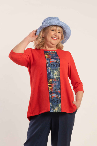 Ladies Adaptive Top, 3/4 Sleeve, With Yoke