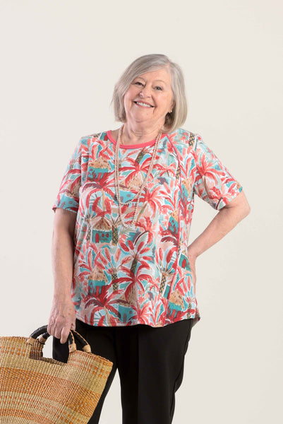 Ladies Adaptive Basic Top Short Sleeves