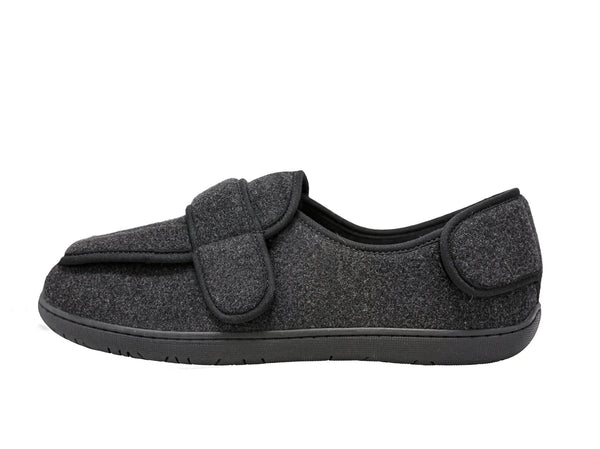 FOAMTREADS Mens Physician M2 Black Wool Men's Slipper