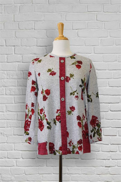 Ladies Adaptive Top Fake Cardigan