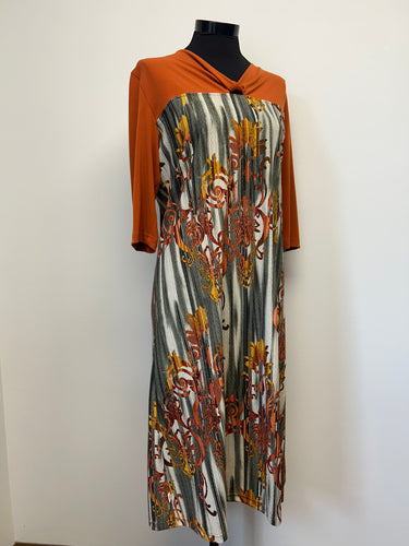 Ladies Adaptive Dress With Knotted Collar