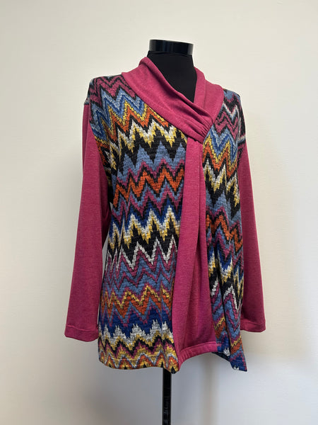 Ladies Adaptive Top Fake Scarf