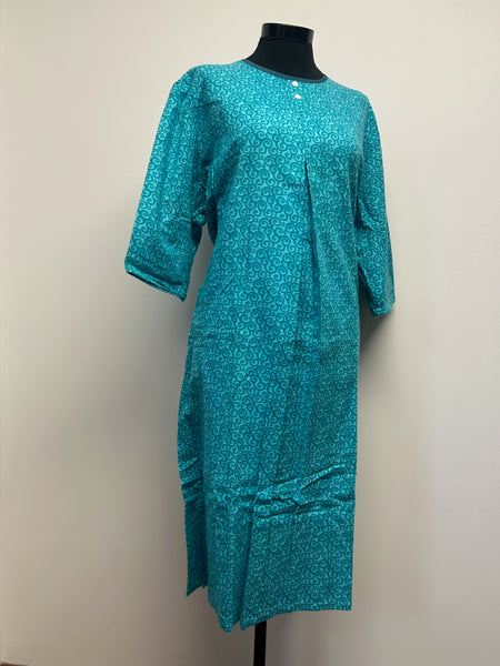 Ladies Adaptive Nightgown, Crew Neck, 2 Buttons
