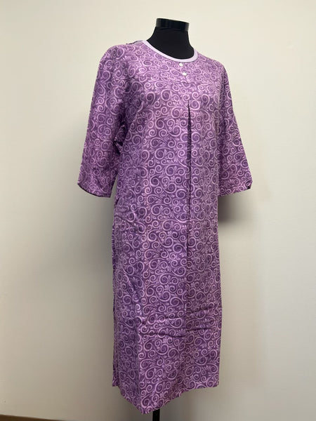 Ladies Adaptive Nightgown, Crew Neck, 2 Buttons