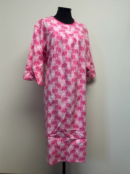 Ladies Adaptive Nightgown, Crew Neck, 2 Buttons