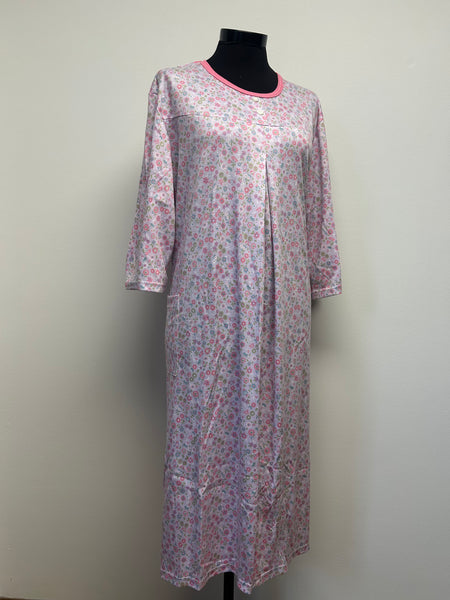 Ladies Adaptive Nightgown, Crew Neck, 2 Buttons