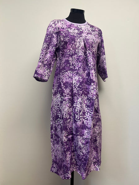 Ladies Adaptive Nightgown, Crew Neck, 2 Buttons