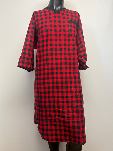 Mens Adaptive Flannel Night Shirts