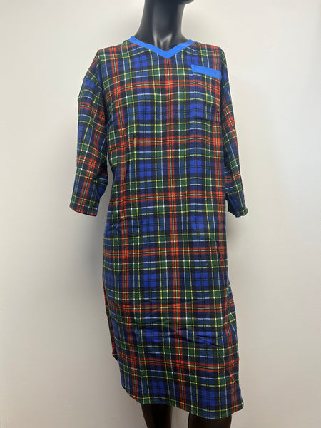 Mens Adaptive Flannel Night Shirts