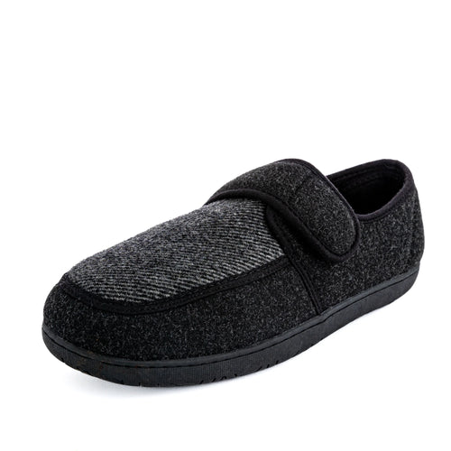 FOAMTREADS Morgan 2 Black Wool Men's Slipper