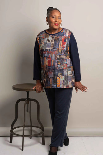 Ladies Adaptive Basic Top With Round Neck